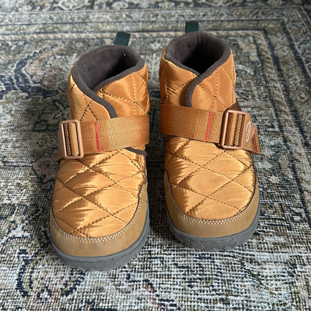 Chaco Quilted Loafers in Mustard and Brown